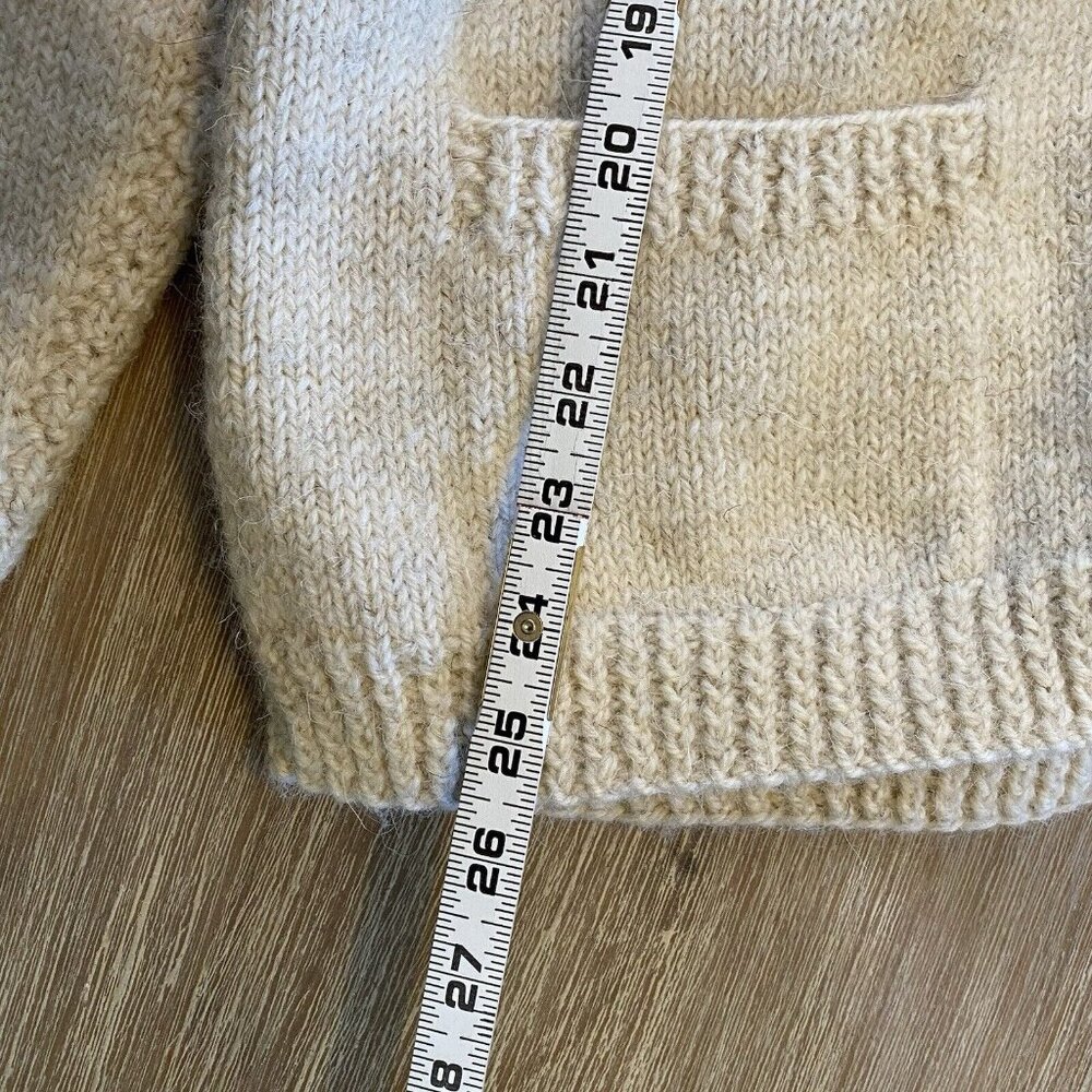 Swaledale Woollens Cardigan Womens Ivory Sz M-L 100% British Wool Cottage Granny - Picture 8 of 8